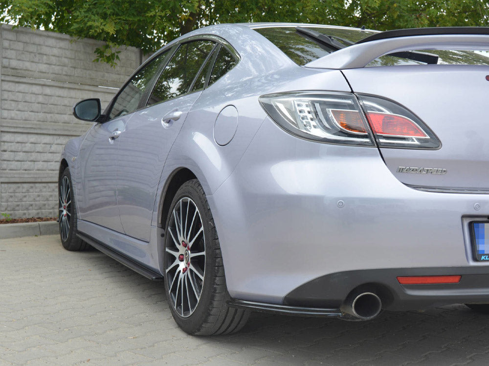 Maxton Design Rear Side Splitters  Mazda 6 MK2 Sport Hatch (Gh-series) Pre-facelift (2008-2010) - Carbon Look