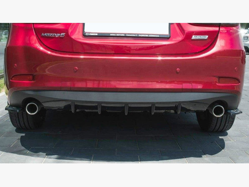 Maxton Design Rear Side Splitters Mazda 6 GJ (MK3) Facelift (2014- 2017) - Carbon Look