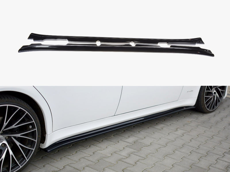 Maxton Design Side Skirts Diffusers Maserati Quattroporte MK5 Facelift (2009-2012) - Carbon Look