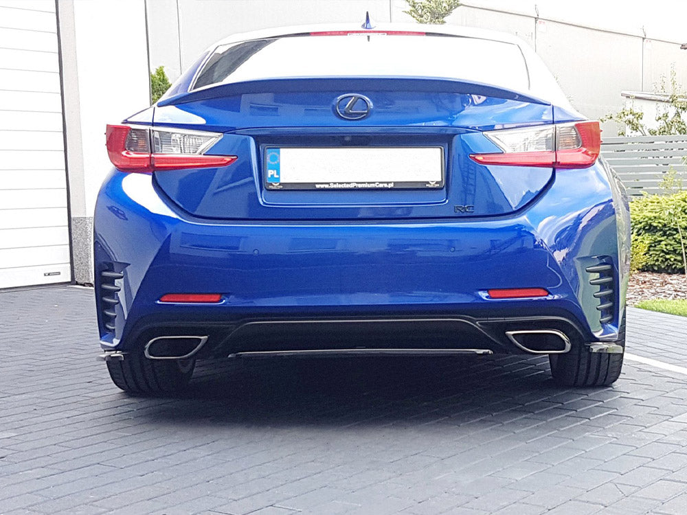 Maxton Design Central Rear Splitter (Without Vertical Bars) Lexus RC (2014-UP) - Carbon Look