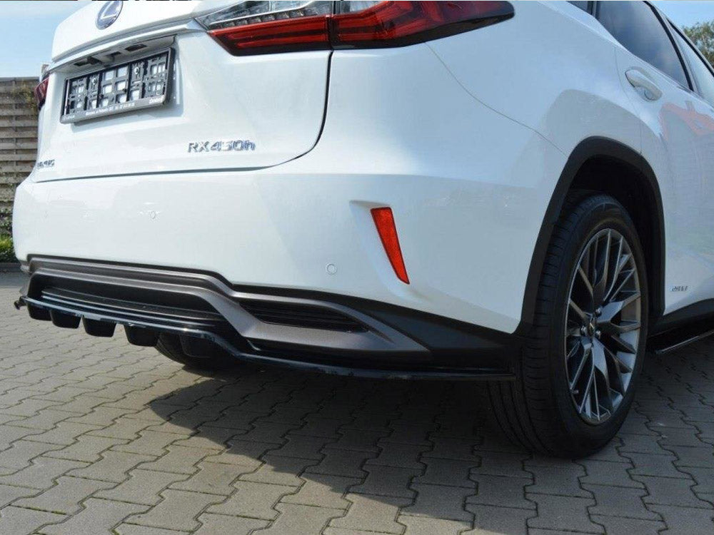 Maxton Design Rear Splitter (Vertical Bars) Lexus RX Mk4 H