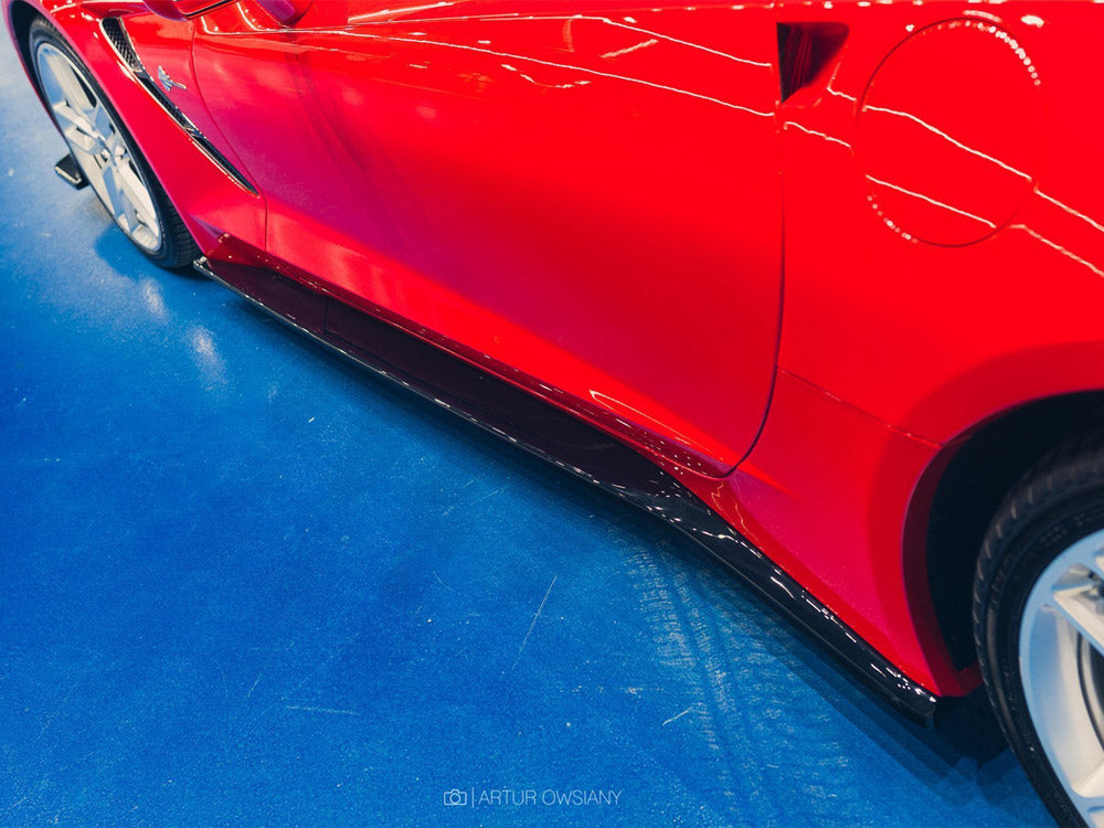 Maxton Design Side Skirts Diffusers V.1 Chevrolet Corvette Stingray / Grand Sport C7