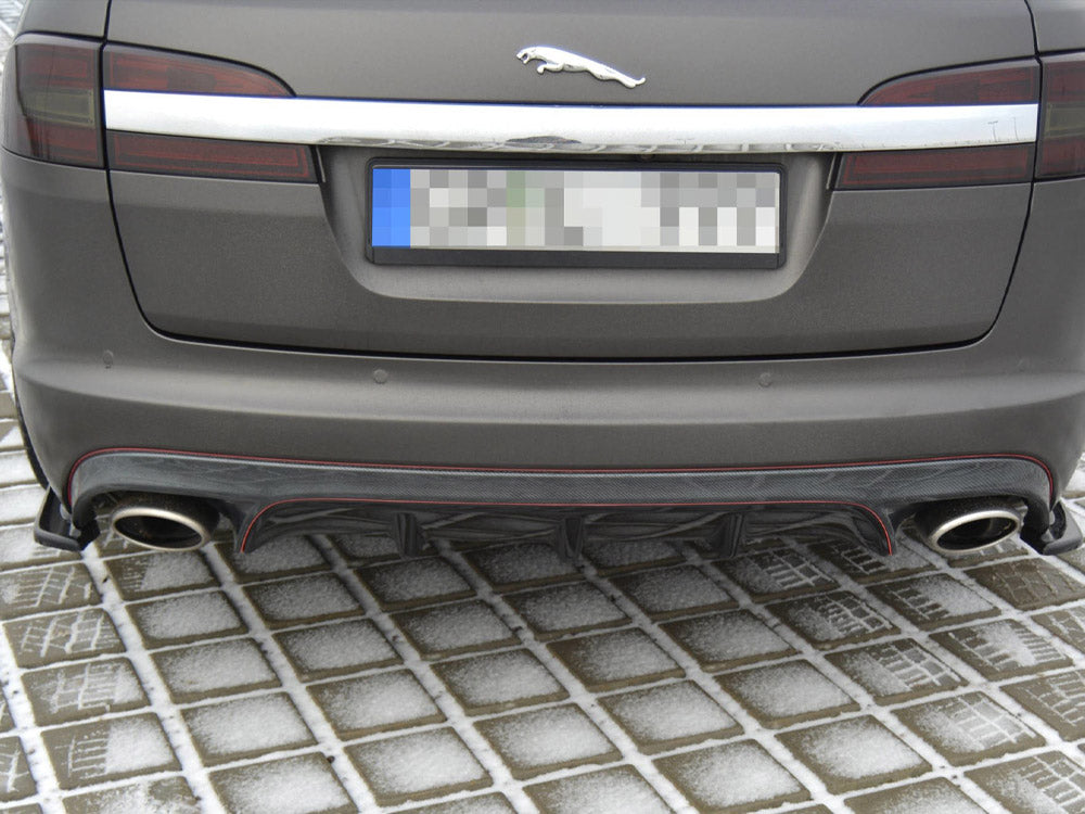 Maxton Design Rear Side Splitters Jaguar XF (X250) MK1 Sportbrake S-pack (2012-2015) - Carbon Look