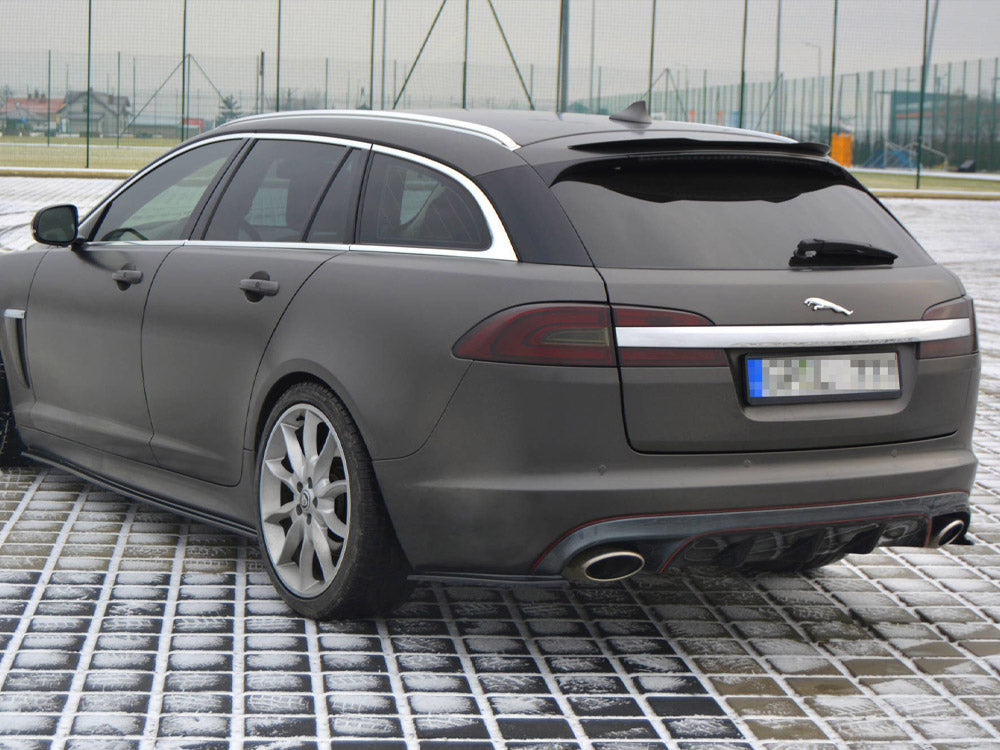 Maxton Design Rear Side Splitters Jaguar XF (X250) MK1 Sportbrake S-pack (2012-2015) - Carbon Look
