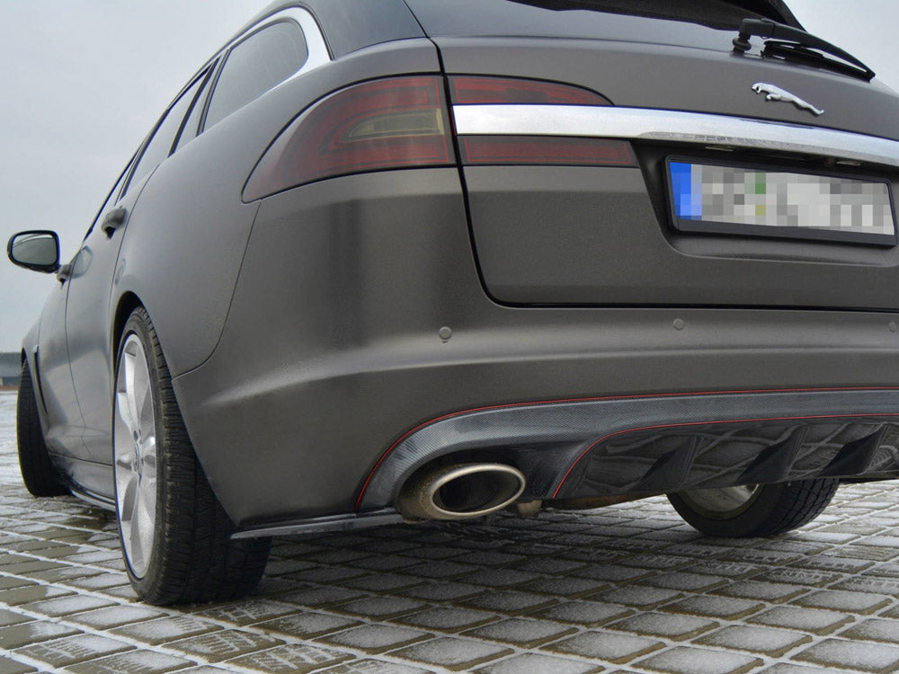 Maxton Design Rear Side Splitters Jaguar XF (X250) MK1 Sportbrake S-pack (2012-2015) - Carbon Look