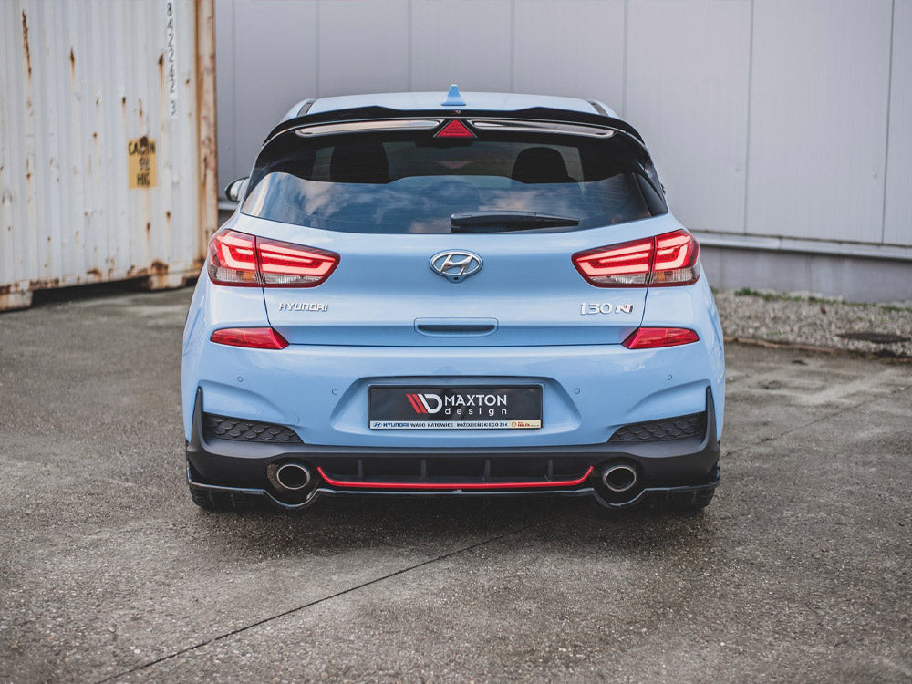 Maxton Design Central Rear Splitter (Vertical Bars) Hyundai I30 N Mk3 Hatchback