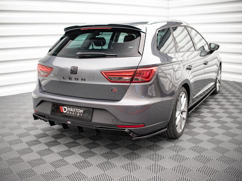 Maxton Design Rear Side Splitters V.2 Seat Leon FR Sportstourer MK3 (2012-2016)