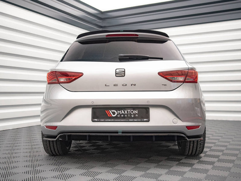 Maxton Design Rear Splitter (Vertical Bars) Seat Leon Hatchback Mk3