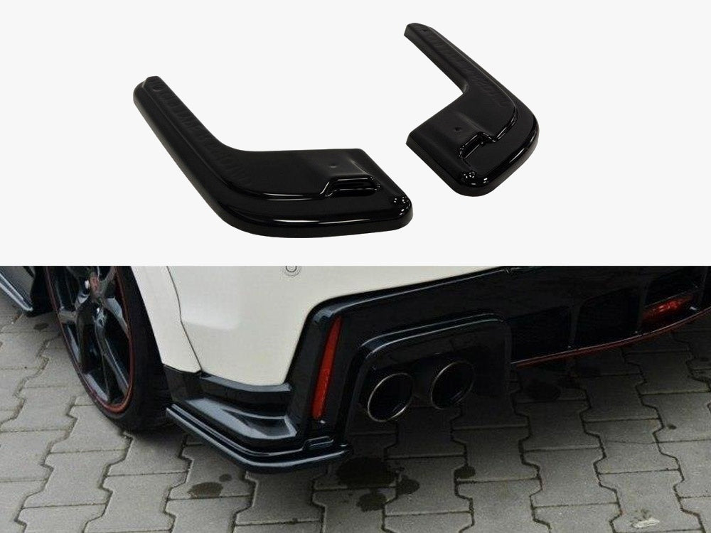 Maxton Design Rear Side Splitters Honda Civic IX Type R (2015-2017) - Carbon Look