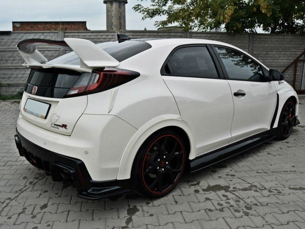 Maxton Design Rear Side Splitters Honda Civic IX Type R (2015-2017) - Carbon Look