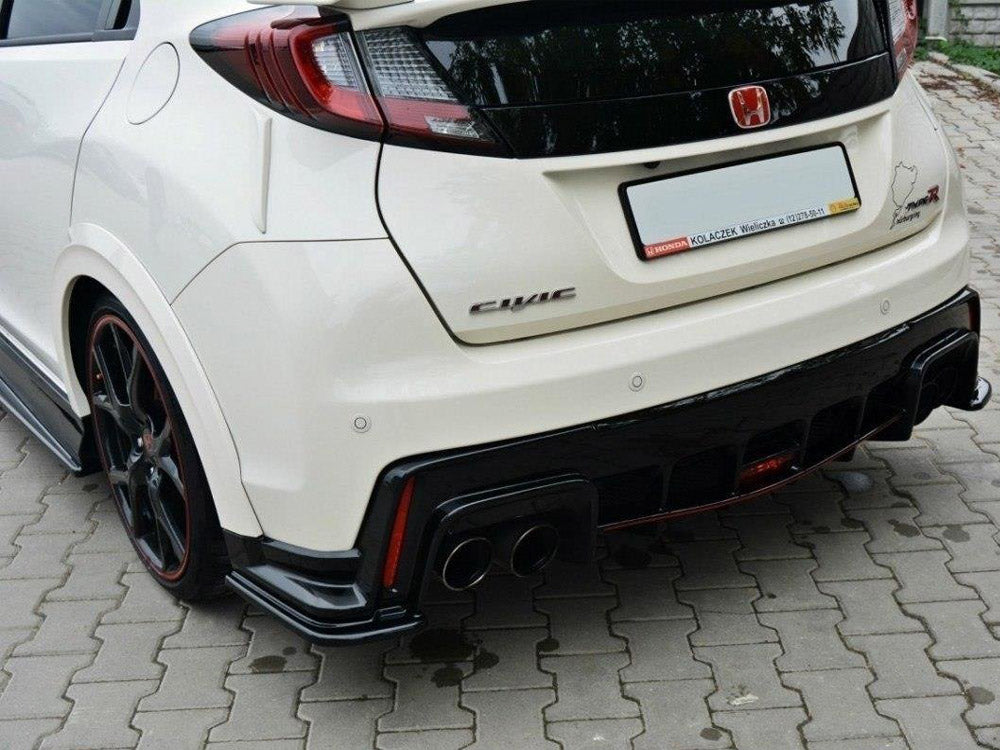 Maxton Design Rear Side Splitters Honda Civic IX Type R (2015-2017) - Carbon Look
