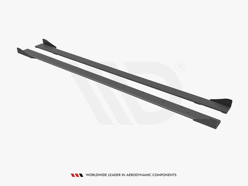 Maxton Design Street PRO Side Skirts Diffusers + Flaps VW Golf R Mk7