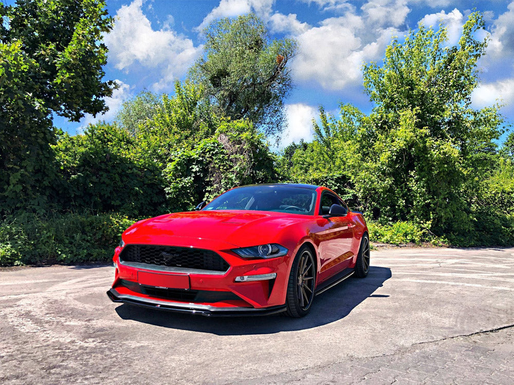 Maxton Design Front Splitter Ford Mustang Mk6 Facelift (2018-) - Carbon Look
