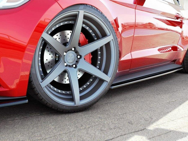 Maxton Design Side Skirts Diffusers Ford Mustang Mk6 (2014-2017) - Textured