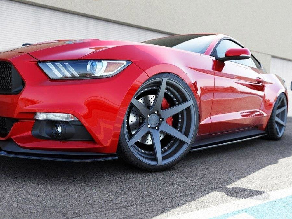 Maxton Design Side Skirts Diffusers Ford Mustang Mk6 (2014-2017) - Textured