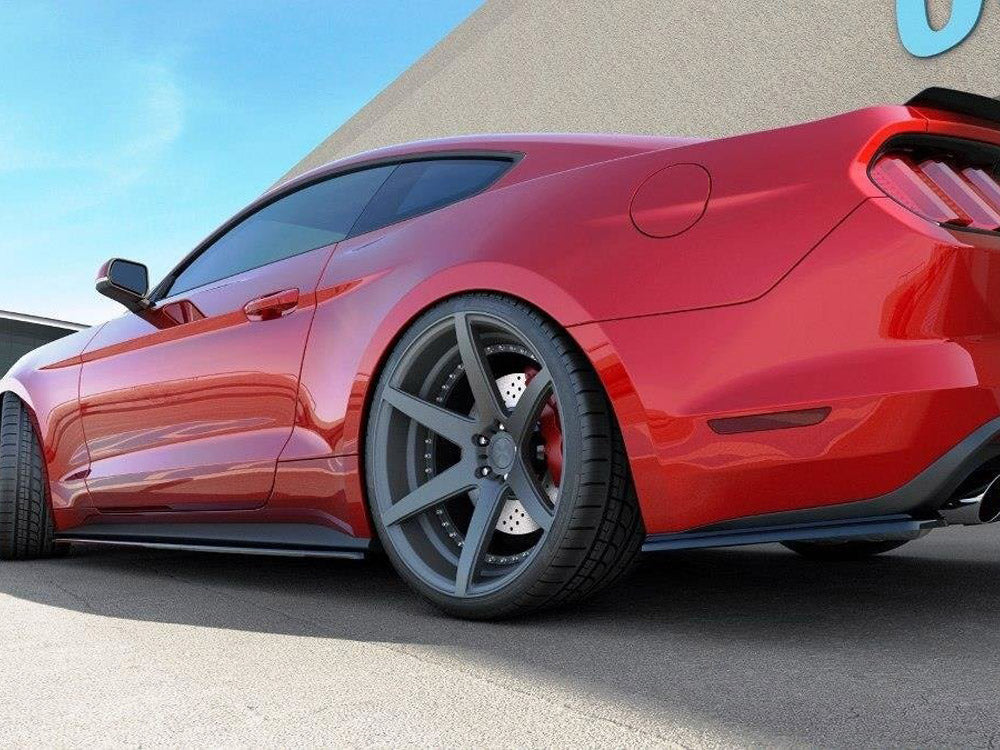Maxton Design Side Skirts Diffusers Ford Mustang Mk6 (2014-2017) - Textured