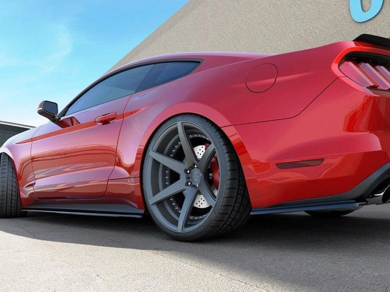 Maxton Design Side Skirts Diffusers Ford Mustang Mk6 (2014-2017) - Textured