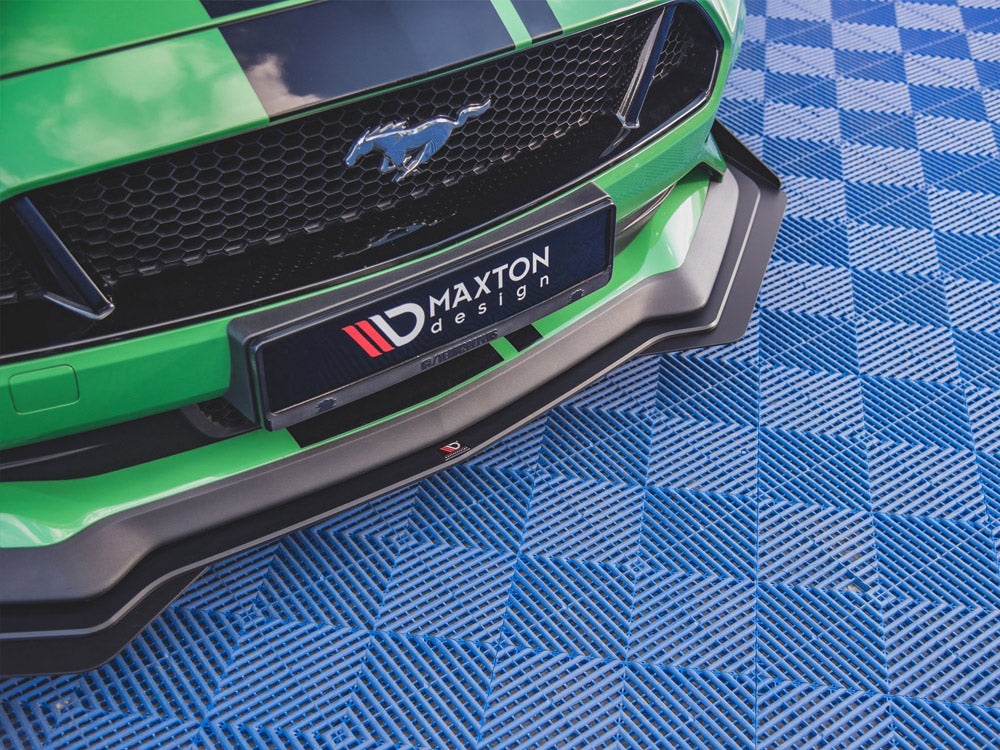 Maxton Design Street PRO Front Splitter V.1 + Flaps Ford Mustang GT Mk6 Facelift