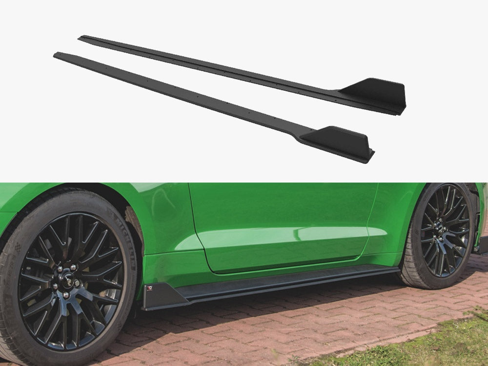 Maxton Design Street PRO Side Skirts Diffusers V.2 Ford Mustang GT Mk6 Facelift