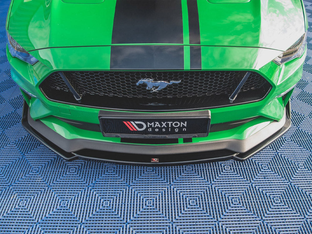 Maxton Design Front Splitter V.2 + Flaps Ford Mustang GT Mk6 Facelift