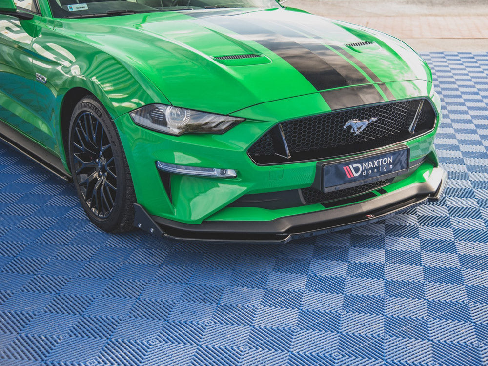 Maxton Design Front Splitter V.2 + Flaps Ford Mustang GT Mk6 Facelift