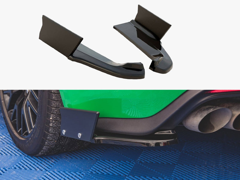 Maxton Design Rear Side Splitters V.1 + Flaps Ford Mustang GT Mk6 Facelift