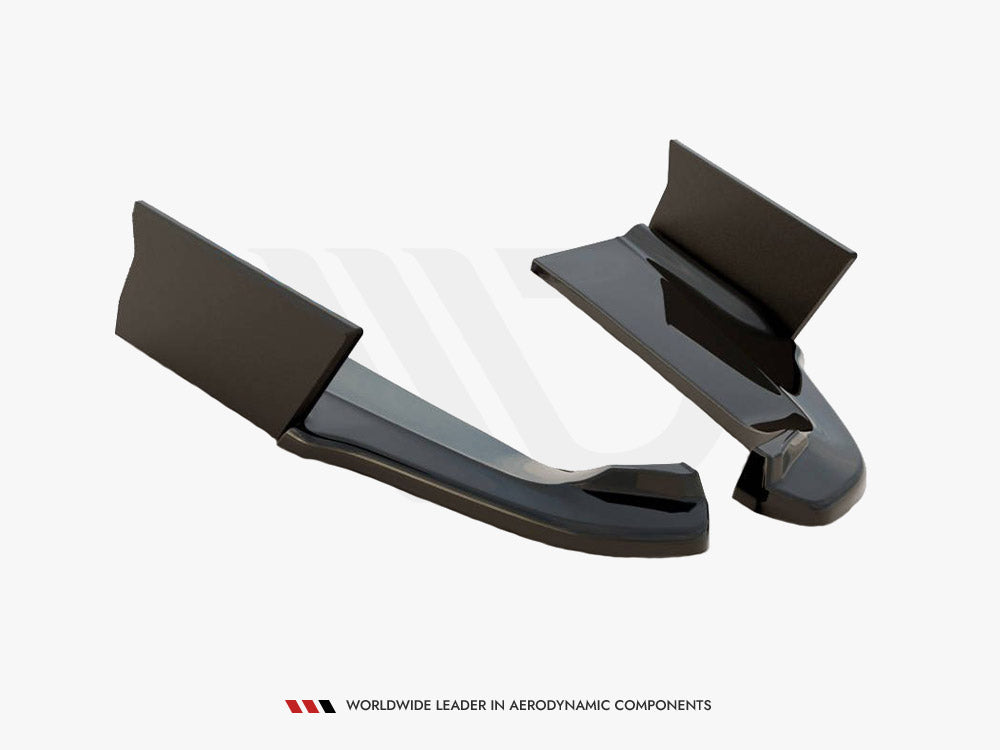 Maxton Design Rear Side Splitters V.1 + Flaps Ford Mustang GT Mk6 Facelift