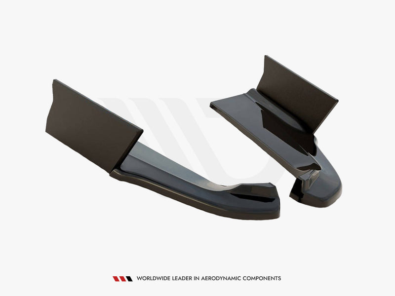 Maxton Design Rear Side Splitters V.1 + Flaps Ford Mustang GT Mk6 Facelift