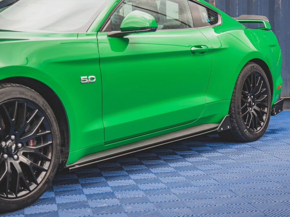 Maxton Design Side Skirts Diffusers + Flaps Ford Mustang GT Mk6 Facelift (2017-)