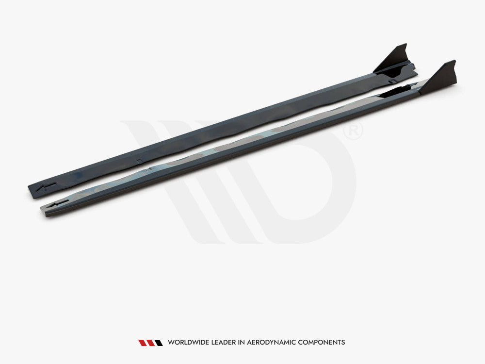 Maxton Design Side Skirts Diffusers + Flaps Ford Mustang GT Mk6 Facelift (2017-)