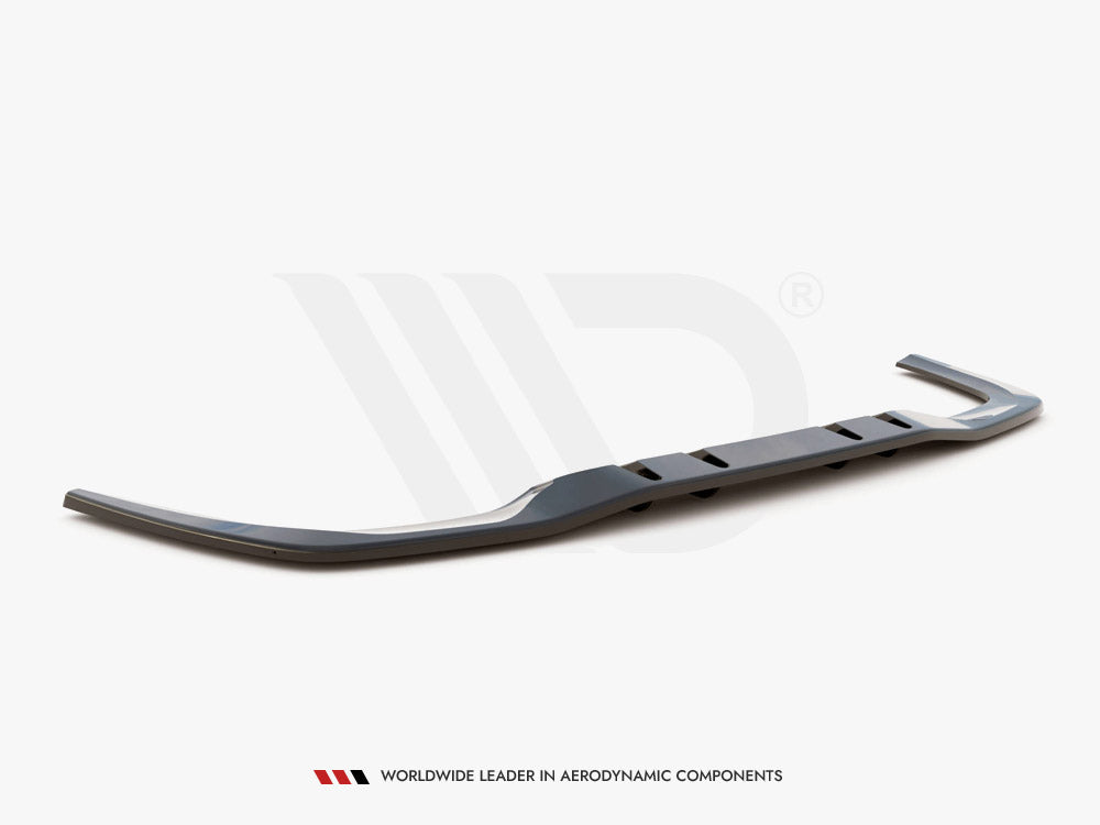 Maxton Design Rear Splitter (Vertical Bars) V.1 Mercedes A 35 AMG Sedan V177 - Textured