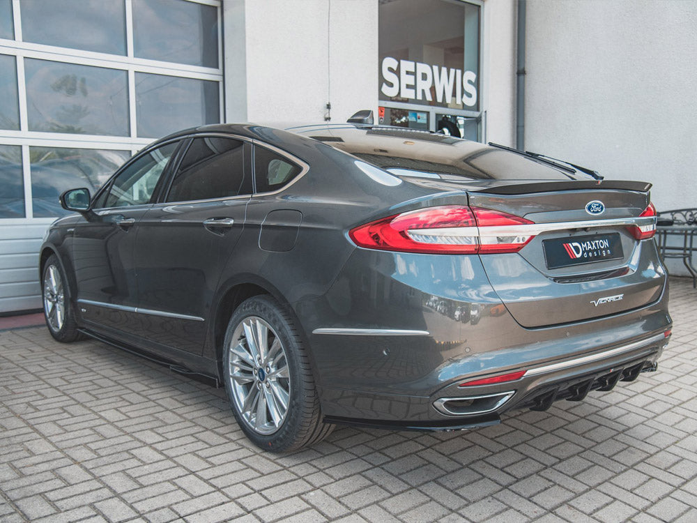 Maxton Design Rear Side Splitters Ford Mondeo Vignale Mk5 Facelift - Carbon Look