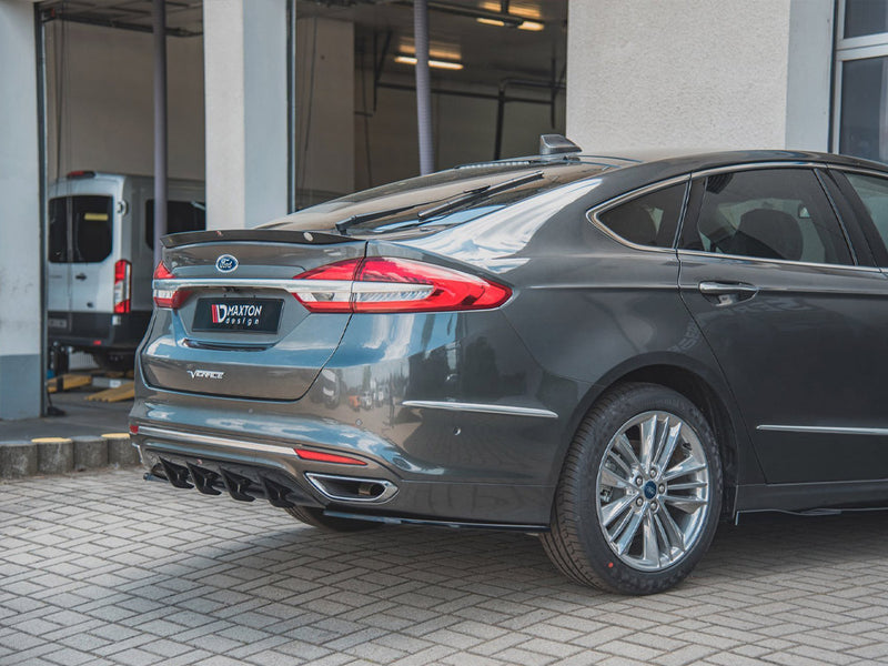 Maxton Design Rear Side Splitters Ford Mondeo Vignale Mk5 Facelift - Carbon Look