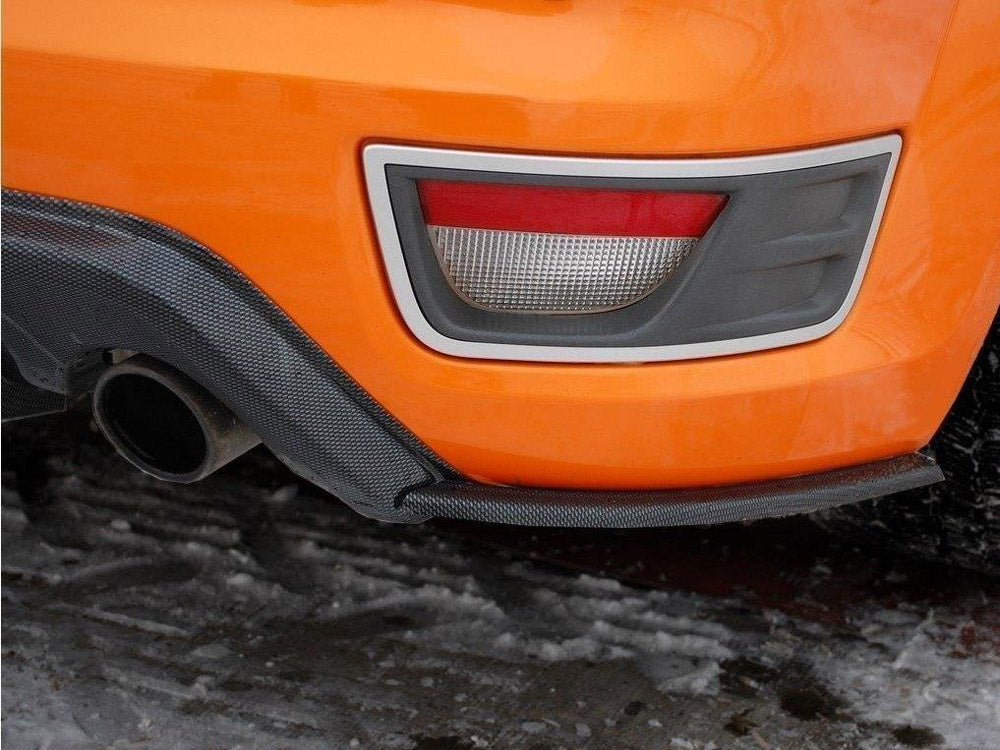 Maxton Design Rear Side Splitters Ford Focus MK2 ST Preface Model Fits With Rear Valance - Carbon Look