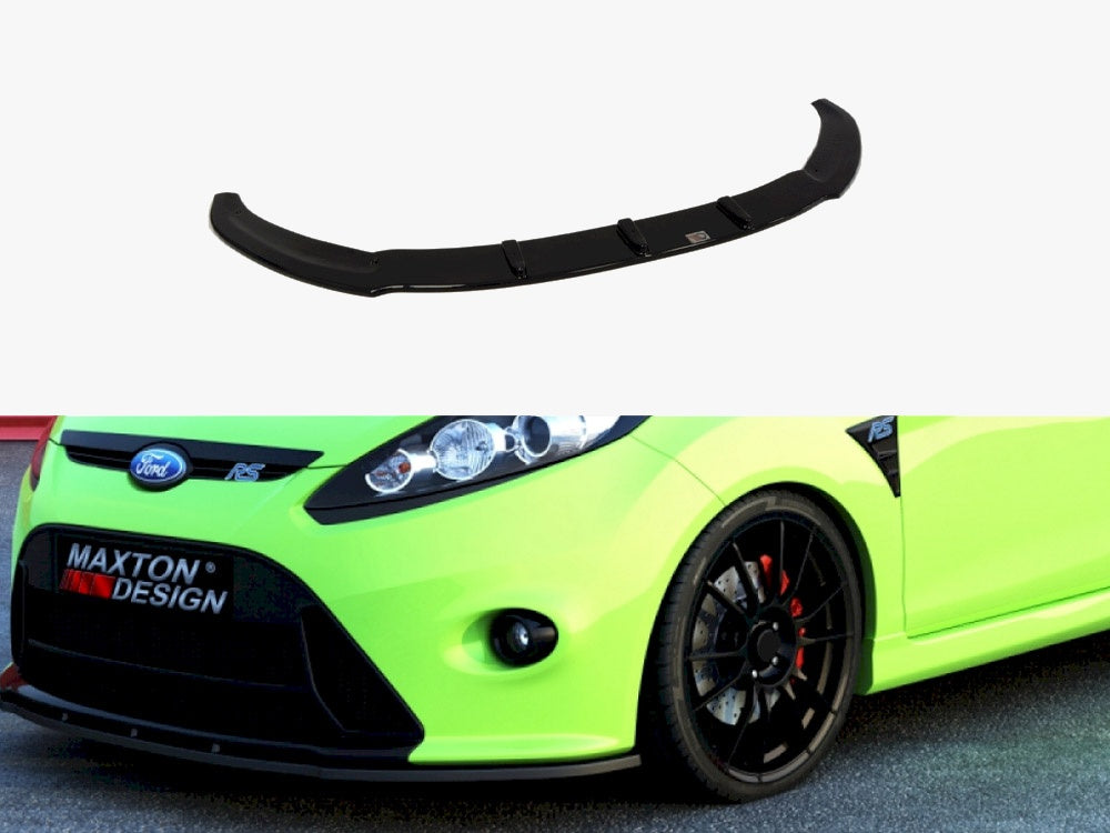 Maxton Design Front Splitter Ford Fiesta MK7 (For RS Look Bumper) - Carbon Look