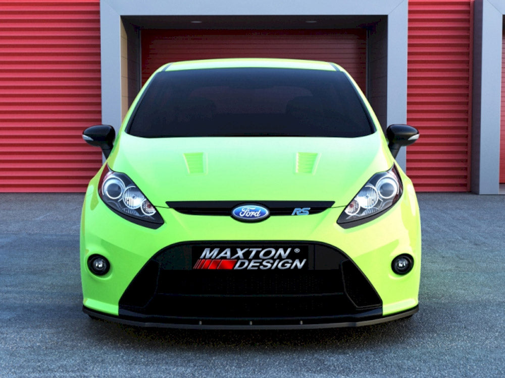 Maxton Design Front Splitter Ford Fiesta MK7 (For RS Look Bumper) - Carbon Look