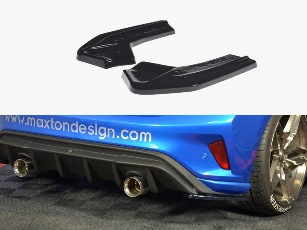 Maxton Design Rear Side Splitters V.2 Ford Focus ST-Line Mk4 - Textured