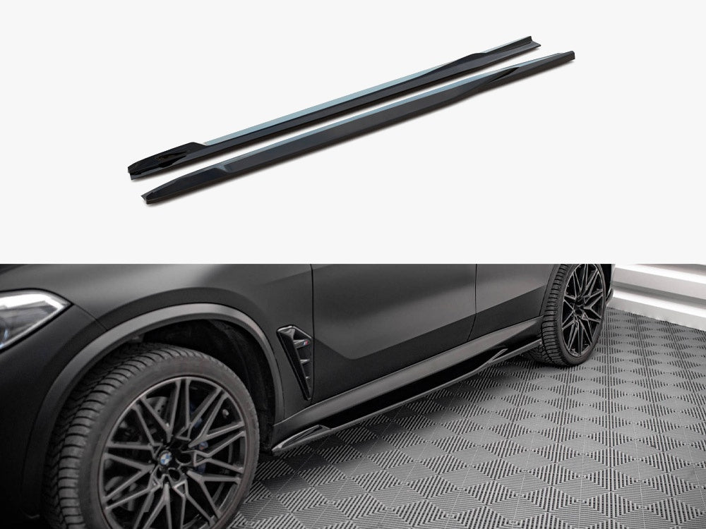 Maxton Design Side Skirt Diffusers BMW X5M F95 / F95 Facelift