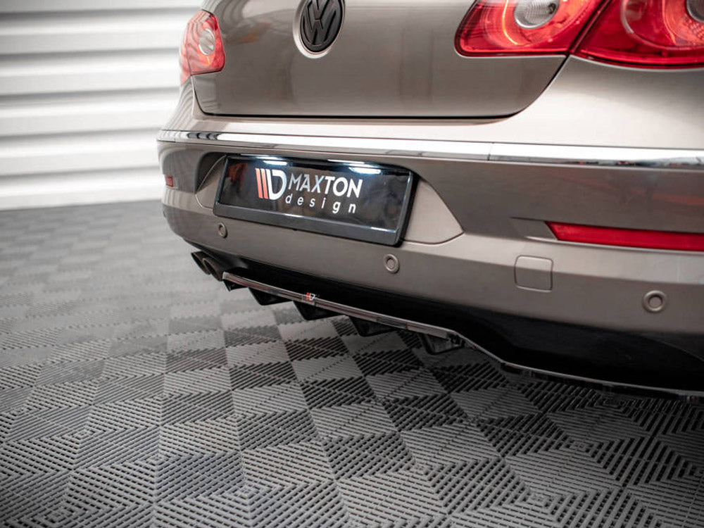 Maxton Design Central Rear Splitter (Vertical Bars) VW Passat CC