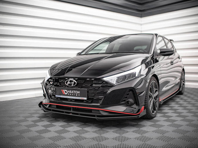 Maxton Design Street PRO Front Splitter V.1 + Flaps Hyundai I20 N Mk3