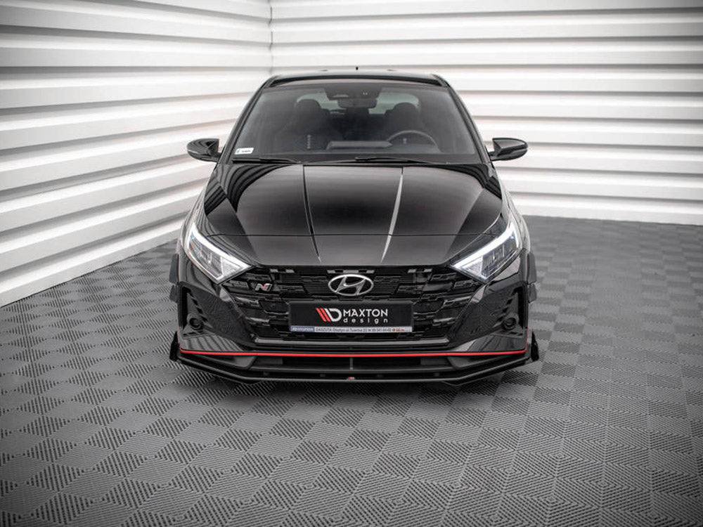 Maxton Design Street PRO Front Splitter V.1 + Flaps Hyundai I20 N Mk3