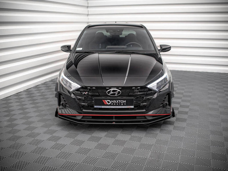 Maxton Design Street PRO Front Splitter V.1 + Flaps Hyundai I20 N Mk3