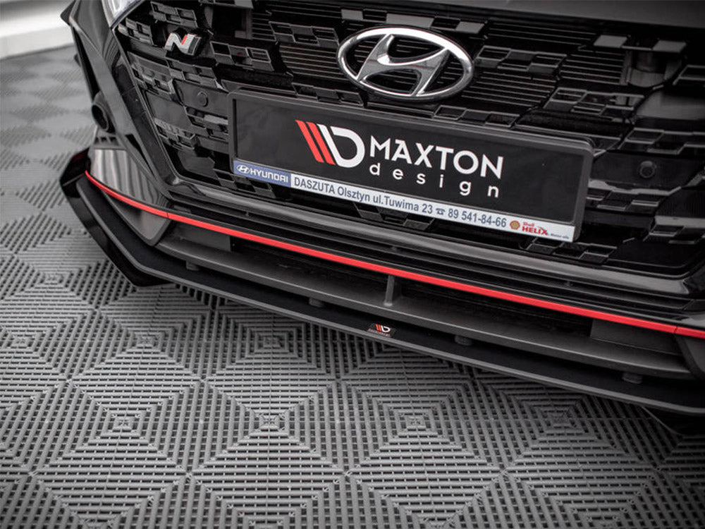 Maxton Design Street PRO Front Splitter V.1 + Flaps Hyundai I20 N Mk3