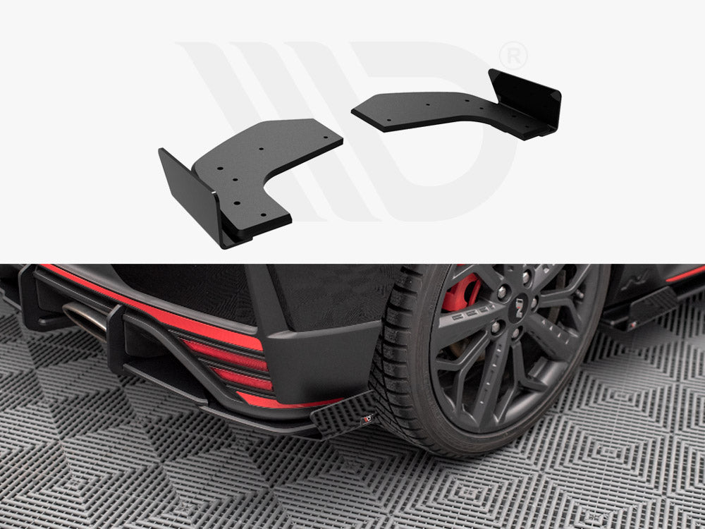 Street Pro Rear Side Splitters (+Flaps) Hyundai I20 N Mk3 (2020-)