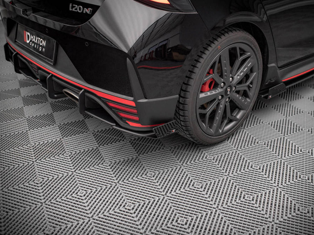 Maxton Design Street PRO Rear Side Splitters + Flaps Hyundai I20 N Mk3