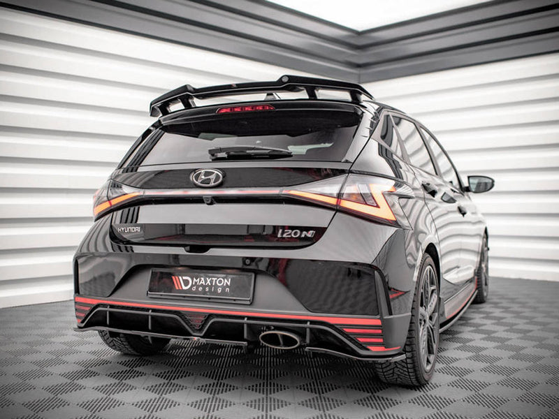 Maxton Design Central Rear Splitter (Vertical Bars) Hyundai I20 N Mk3
