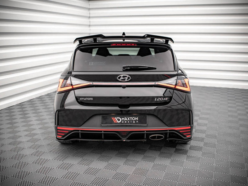 Maxton Design Central Rear Splitter (Vertical Bars) Hyundai I20 N Mk3