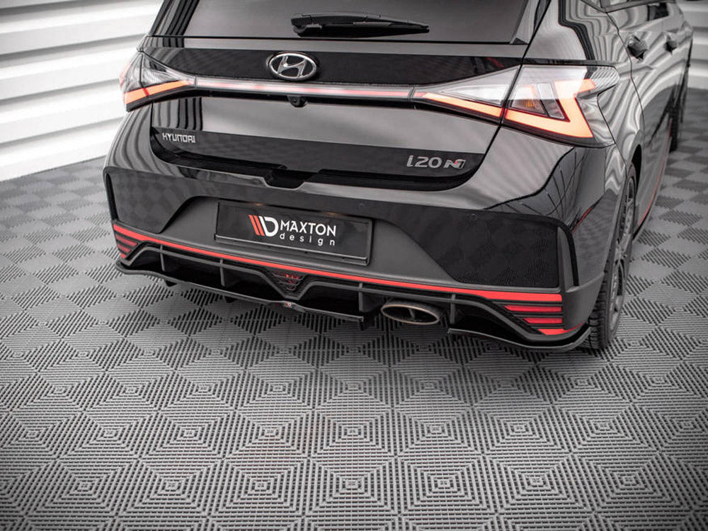 Maxton Design Central Rear Splitter (Vertical Bars) Hyundai I20 N Mk3