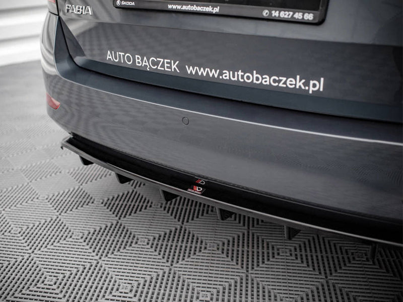 Maxton Design Rear Splitter (Vertical Bars) Skoda Fabia Estate Mk3 Facelift