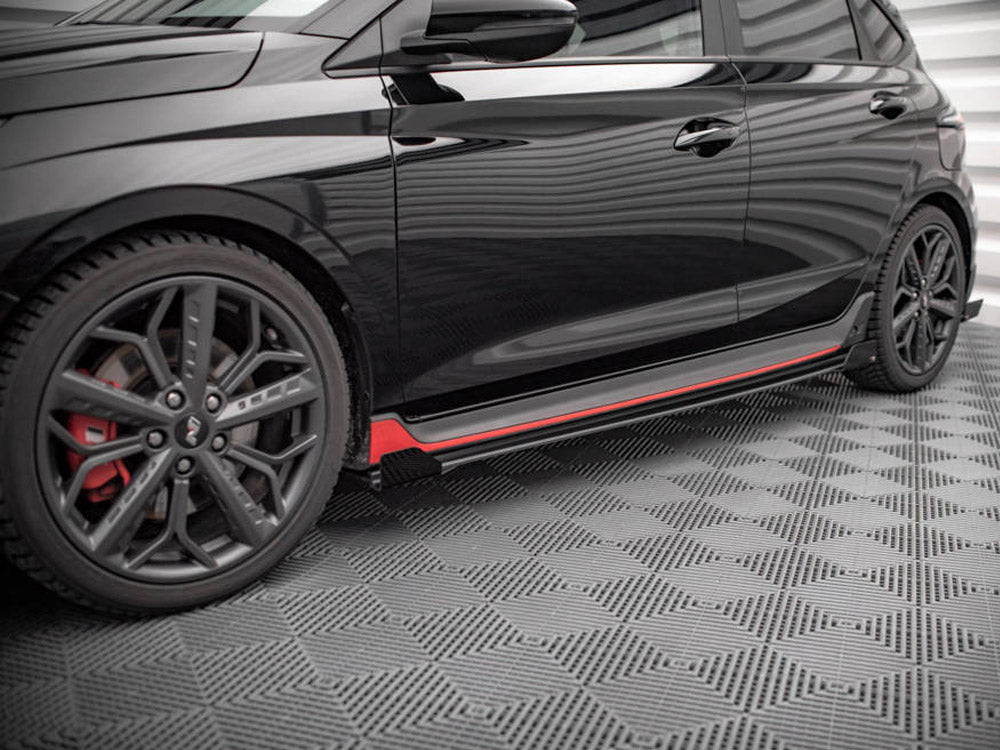 Maxton Design Street PRO Side Skirts Diffusers + Flaps Hyundai I20 N Mk3